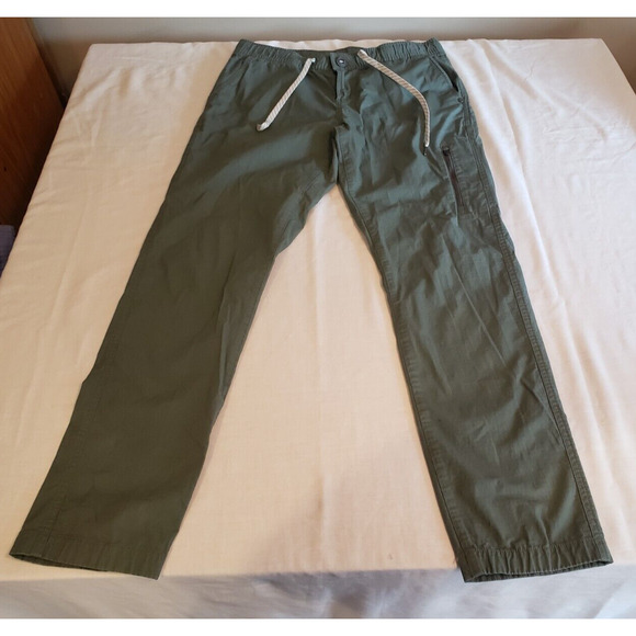 Vuori Womens Ripstop Pants in Army Green Elastic Waist Medium Athleisure - Picture 9 of 13